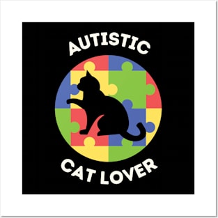 Autistic Cat Lover Autism Awareness April 2 2023 Colorful Shirt Pride Autistic Adhd Aspergers Down Syndrome Cute Funny Inspirational Gift Idea Posters and Art